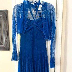 Rich Royal Blue Elana Kattan Dress and Jacket